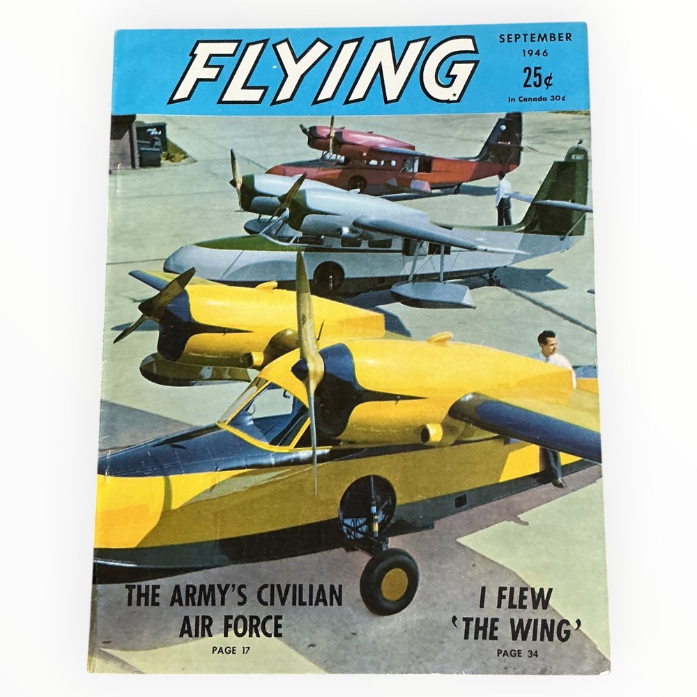 Flying Magazine September 1946 Vintage Aviation Grumman Widgeon WWII Aircraft